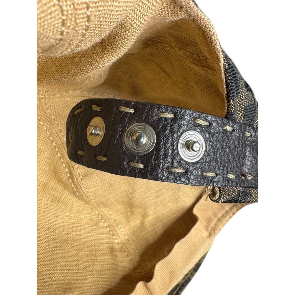 Fendi Selleria FF Canvas Baseball Cap w/Leather Accents Size XL - Picture 7 of 14
